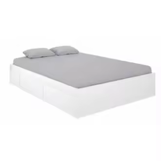 MOBELCENTER- Cama Matrimonio con 4 cajones Kendra para colchones de 150x190 cm - Color Blanco Artik - 156 cm x 196 cm x 37 cm (Blanco Artik) (0889) - 1