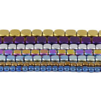 Piedras Naturales De Hierro 4/6/8MM Color Oro Azul Verde Cuentas Planas Cuadradas Para Hacer Joyas Pulseras DIY Encuentros - details 3