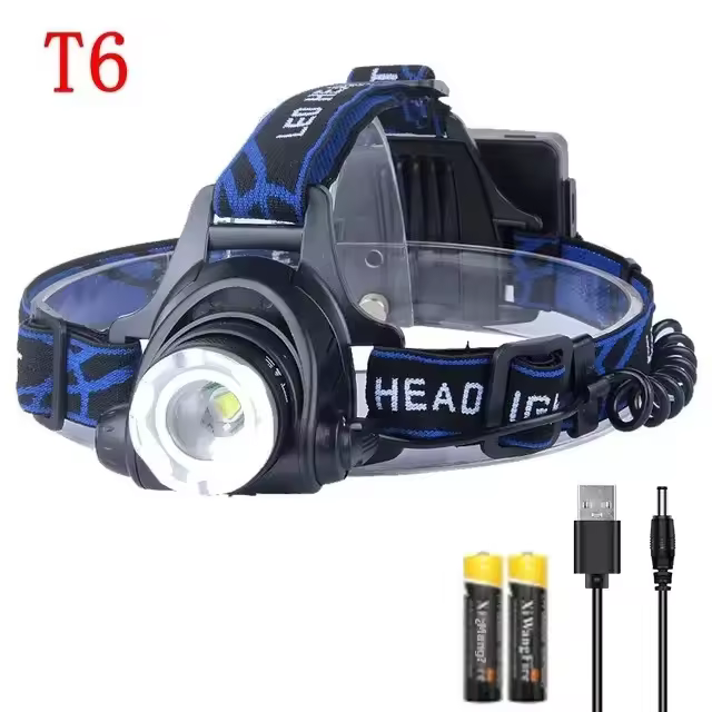 Linterna Frontal LED De Inducción Potente Recargable USB/DC Con Aluminio Para Pesca Al Aire Libre Lámpara Frontal Alta Luminosidad Torchete - 1