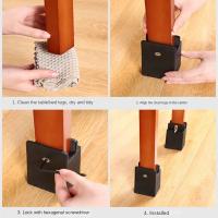 4PCS Alzas De Silla Ajustables Con Tornillo Y Abrazadera 2 4 Pulgadas Altura Resistente Para Sofá Mesas Cama Muebles - details 8
