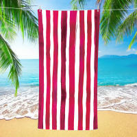 Toalla de playa a rayas con protección solar, toalla de playa de microfibra estampada para acampar, toalla de baño de secado rápido para nadar, toalla absorbente - details 9