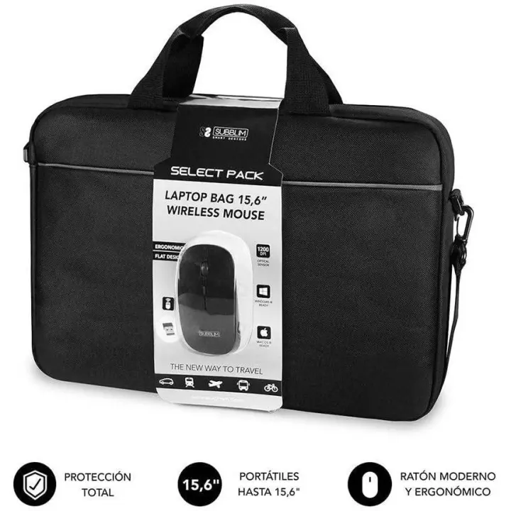 Maletin Portatil 15.6" + Raton Inalambrico Subblim - 1