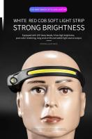 Linterna Frontal LED Con Sensor Y Batería Integrada Recargable Por USB Luz De Trabajo Super Brillante Torcha Para Exteriores Y Deportes - details 1