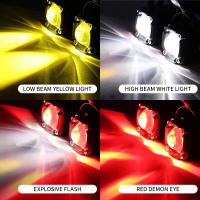 2pcs Faros LED Para Motocicleta Spotlights Mini Driving Strobe Lights Alta/Baja Potencia Luz Auxiliar De Conducción Con Foco De Trasero - details 8