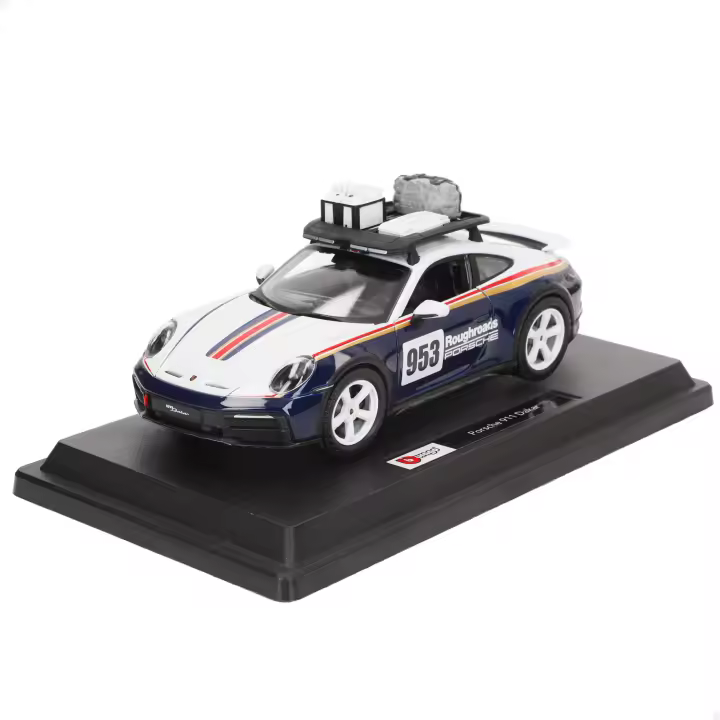 Burago - 1/24 Maqueta coche Lamborghini Essenza SCV12, Chevrolet Corvette C8R, Porsche 963, Porsche 911 Dakar, Ferrari 499P LMH, cuerpo metal, apertura puertas manual, maquetas de coches, miniatura de colección, competición - 1