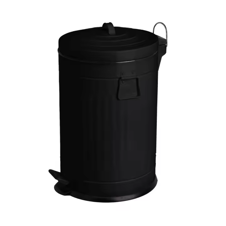 Dcasa Papelera negra de acero de 20 litros - 1