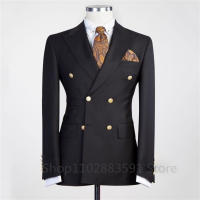 Chaqueta De Traje Para Hombre Calidad Superior Estilo Británico Tamaño XS-5XL Slim Fit Solo Chaqueta De Boda Fiesta Casuál Cierre Doble - details 4