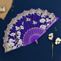 Abanico Plegable De Estilo Chino Para Danza Y Cosplay Decoración De Fiesta Y Boda Regalo De Arte Y Manualidades - details 4