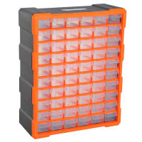 DURHAND Armario Organizador de Herramientas con 60 Cajones Tipo Estantería DIY Caja Cajonera de Herramientas 38x16x47,5 cm Naranja - details 0