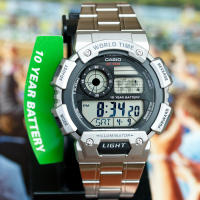 Reloj CASIO QUARTZ ALARMS WATCH AE-1400WHD-1AV world time - 10 year battery - alarmas 100m water resist - details 2