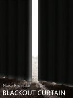 Cortinas Modernas De Color Sólido Doble Capa Con Cordón Para Atar, Totalmente Oscurecidas Perforadas Adecuadas Para Varias Habitaciones Material De Poliéster 100% - details 5