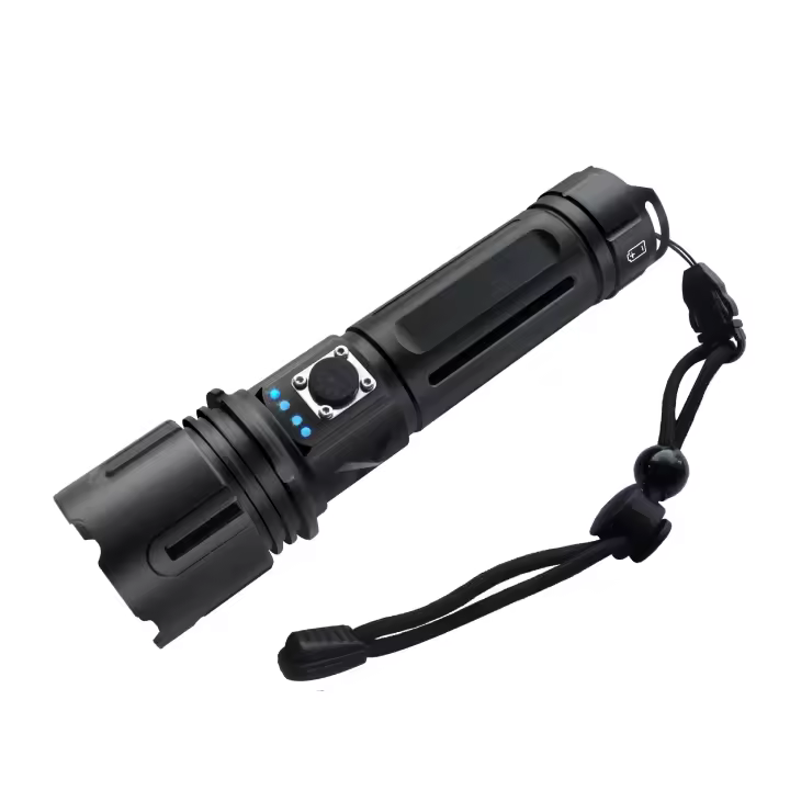 Linterna de luz potente P70 recargable con enfoque especial para el hogar y exteriores, linterna de luz potente de largo alcance - 1