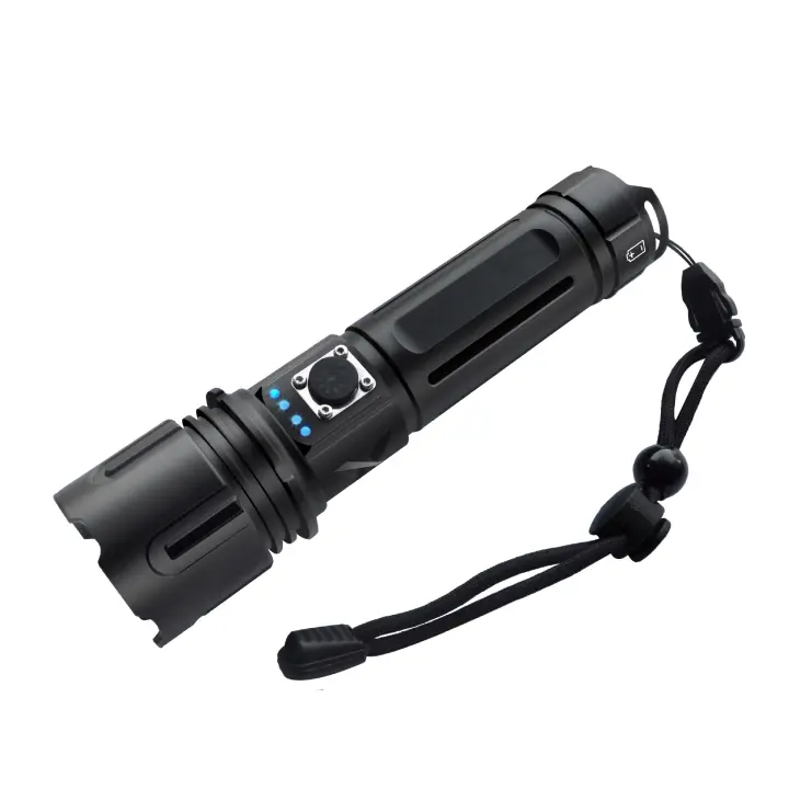 Linterna de luz potente P70 recargable con enfoque especial para el hogar y exteriores, linterna de luz potente de largo alcance - 1