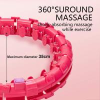 BIT Aro Fitness con Cabeza de Masaje, Aro deportiva Adulto Desmontable, Fitness Ancho Ajustable, para Deportes, Gimnasio y Ejercicios. Nuevo modelo quema grasa giratorio, ROSA - details 5