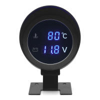 Gauge De Temperatura Digital LED Redonda Para Coche Camión 12V 24V Medidor De Voltaje Y Temperatura 2 En 1 Para Motocicleta - details 6
