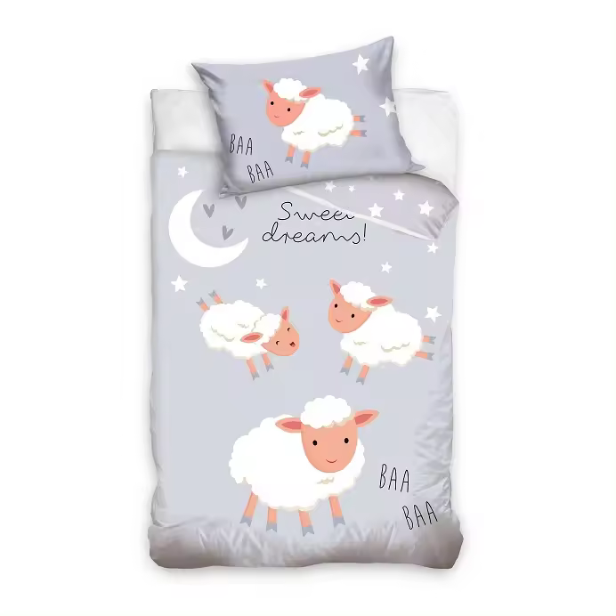 DHESTIA HOME Funda Nórdica Bebé 100% Algodón Cremallera Ovejas - 1