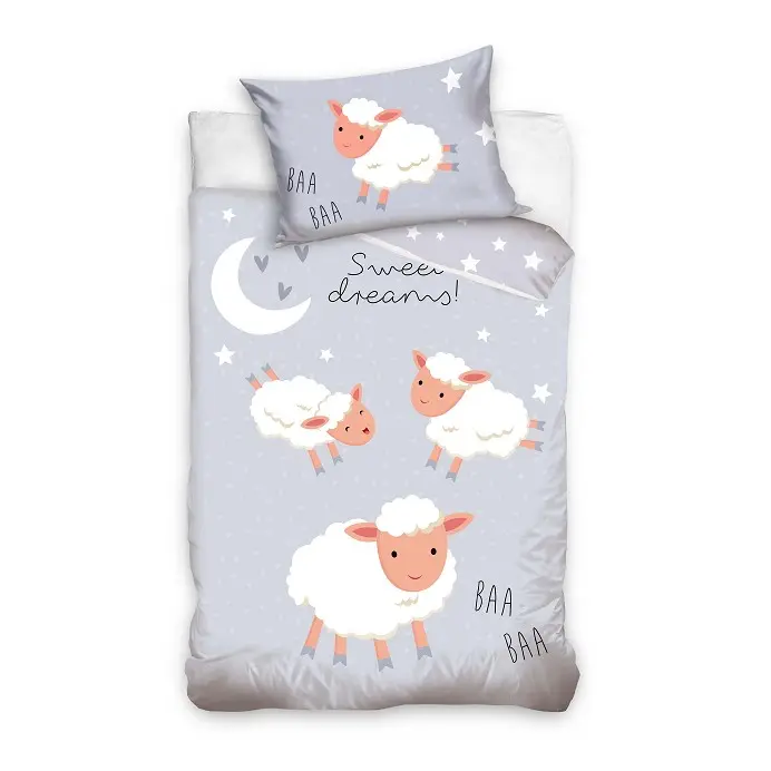 DHESTIA HOME Funda Nórdica Bebé 100% Algodón Cremallera Ovejas - 1