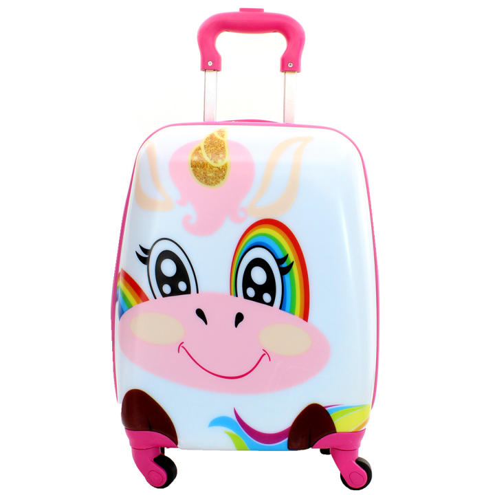 Maleta viaje maleta cabina estampada infantil 4 ruedas trolley maleta rigida dibujos infantiles 31X21X46CM