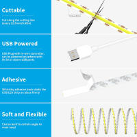 Tira De LED COB Zigbee USB 5V 1m 2m 3m Calor Natural Blanco Para Iluminación De TV Armario Decoración De Habitación Compatible Con Alexa/Google Assistant - details 6