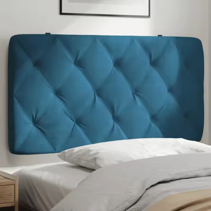 vidaXL Cabecero de cama acolchado terciopelo azul 100 cm - 1
