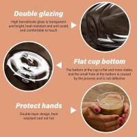 4 Vaso para café de vidrio de borosilicato de 250 ml con Asas, - details 2