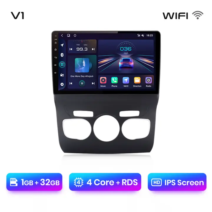 Junsun Tech Android 13 Radio para Citroen C4 2 B7 2013 2014 2015 2016 de Coche con Chip Qualcomm de 8 Núcleos CarPlay Inalámbrico Autorradio Estéreo Pantalla HD Multimedia - 1
