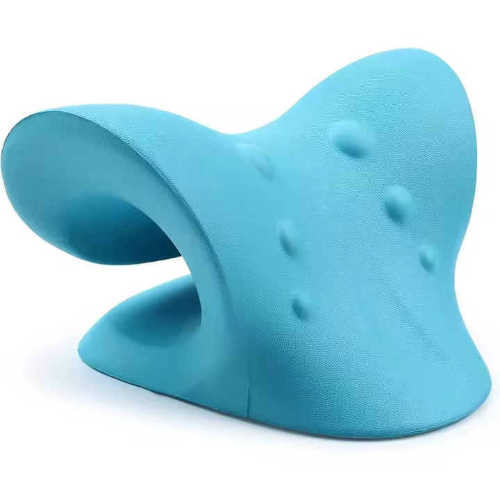 Almohada Quiropráctica para Relajar y Estir El Cuello, Armohadilla Cervical, Cojin para Relajar El Cuello, Hombres y cervicales, Device de tracción Cervical para aliviar El Dolor Cervical y de la mandíbula (Azul)… - 1