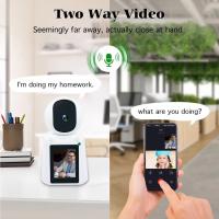 2.4G WIFI Cámara de seguridad inteligente para el hogar, Cámara de video-llamada bidireccional, cámara de seguridad interior inalámbrica 2,8 pulgadas pantalla 360 ° Wifi cámara, llamada activa, visión nocturna, detección de movimiento AI, 1080P HD Monitor - details 0