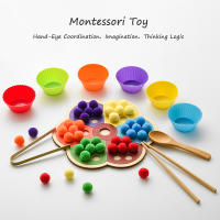 Juguete Educativo Montessori Para Niños Tablero Arcoíris De Madera Juego De Alineación De Colores Y Formas Entrenamiento De Motricidad Finas - details 3