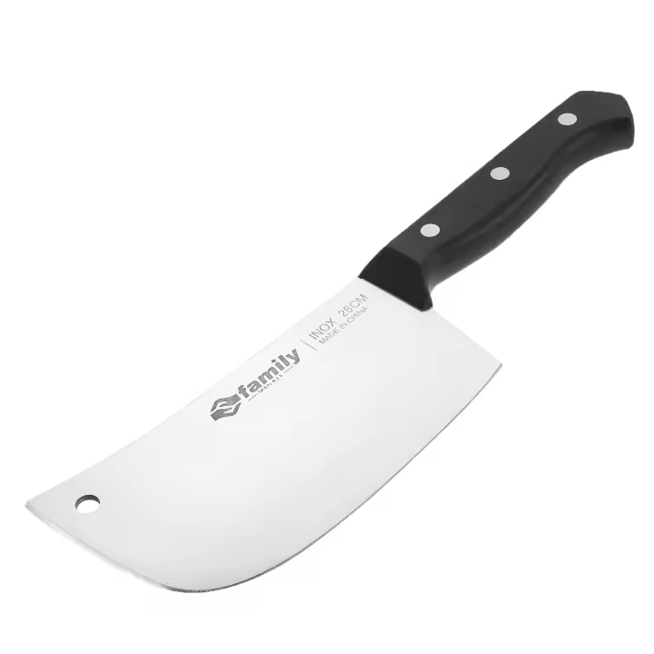 DESEOS Macheta de cocina Family | Cuchillo de cocina | Cuchillo para picar | Hoja de acero inox muy resistente | Mango ergonómico de POM | 28cm - 1