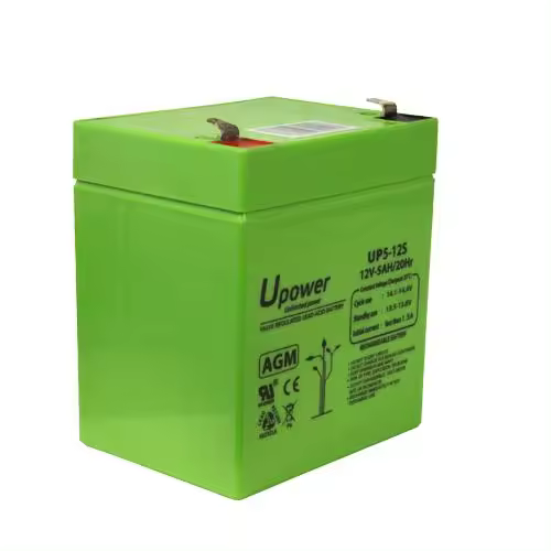 Upower - Baterí­a recargable - Tecnologí­a plomo ácido AGM - Voltaje 12 V - Capacidad 5.0 Ah - 107 x 90 x 70 mm / 1650 g - Para respaldo o uso directo - 1