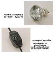 Lámpara Calentadora De Velas Con Timer Y Ajuste De Brillo Para Decoración De Habitación Luz De Noche Creativa Con Aromaterapia Regalo - details 12