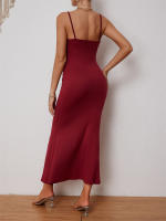 Vestido Bodycon De Fiesta Para Mujer Maxi Con Tirantes Elegante Y Delgado Sin Mangas Para Bodas Y Noches Elegantes Verano Multi-Colores - details 6