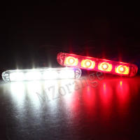 2x4 LED Luz De Advertencia Estroboscópica Para Coche Camión FSO Flasher De Emergencia Policiales Y Ambulancia Accesorios De Coche - details 14