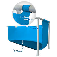 INTEX - Piscina desmontable hexagonal, Metal Frame, Ø183x38 cm, 700 l, 10 min montaje, incluye toldo desmontable UPF 50+ con spray de agua, depuradora, cobertor, tapiz, escalera, a partir de 3 años - details 5