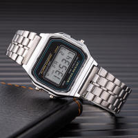 Reloj De Pulsera Deportivo Digital LED Multifuncional Para Hombres Y Mujeres F91W Correa De Acero Cuadro De Arco Índice Material De Aluminio Reloj De Negocios - details 1