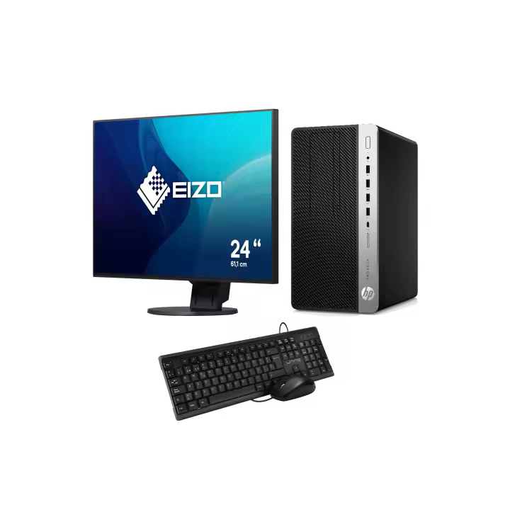 Ordenador Completo HP 600 G4 MT Intel Core i5-8400 8 GB/16 Gb RAM 256 Gb NVMe SSD + Monitor 24" EIZO, teclado y Ratón Inalámbrico - 1