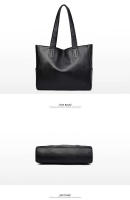 Bolso Grande de cuero para Mujer, cartera Clásica de un solo hombro, Color sólido, Simple, informal, Gran capacidad - details 3