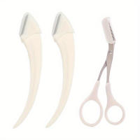 Juego De Afeitadora De Cejas Curva Cuchillo Para Cejas Peinado Y Tijeras Fáciles Herramientas De Belleza Para Principiantes - details 7