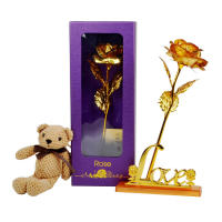 Caja De Regalo Creativa Con Rosas De Oro Para Día De San Valentín Día Del Maestro Regalo Original Para Aniversarios Cumpleaños Fiesta De Enlace Decoración Del Hogar - details 10