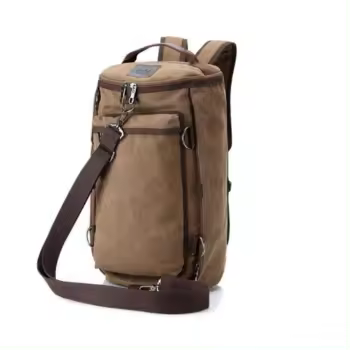 Prowalk Mochila de Lona Tita 35L - Ideal para Viajes, Acampadas y Actividades al Aire Libre. Fabricada en lona resistente, diseño vintage, canvas, lienzo, con gran capacidad. Apta para cabina de avión. - 1