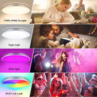 Lámpara De Techo LED RGB CW 30CM Panel Redondo Control Remoto Dimmable Instalación Revestida Cambio De Color 24W Para Dormitorio Cocina - details 2