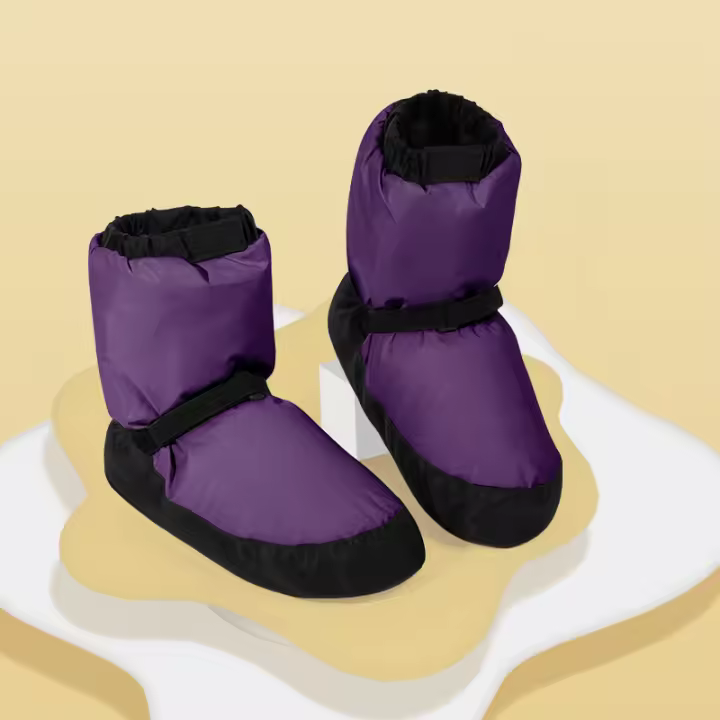 Botas de Baile de Ballet Jazz para Mujeres y Niñas Calzado de Práctica de Algodón Suela Suave y Cálido para Invierno - 1