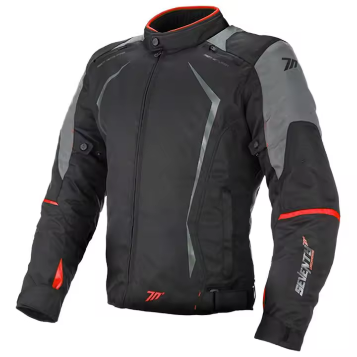 Chaqueta De Moto De Hombre Jr47 Invierno 4 Xl Negro / Rojo Seventy Degrees - 1