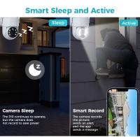 Hiseeu WTD714 4MP Cámara de seguridad inalámbrica con panel solar, resolución HD 2K, detección de movimiento PIR, audio bidireccional, visión nocturna, WiFi de 2.4GHz, giro de 355° y inclinación de 90°, resistente al agua IP66 - details 5