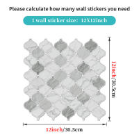 Pegatina De Pared 3D Falsa Drip Tile Autoadhesiva Kuujojo Para Cocina Sala De Estar Y Baño Fácil De Quitar Tamaño 12x12 Pulgadas - details 1