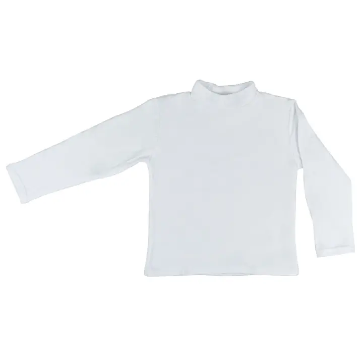 Mediawavestore VKA30 Camiseta Niña Cuello Alto Felpa Interior Manga Larga - 1