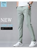 Pantalones De Correr Para Hombre Pantalones Casuales De Verano Transpirables Y Secado Rápido De Seda De Hielo Con Cintura Elástica Estilo Deportivo Pantalones De Rodilleras - details 2