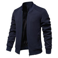 2024 Modelo de primavera y otoño Cuello alto Nueva chaqueta de color sólido para hombres Chaqueta casual Moda Ropa de hombre delgada - details 12