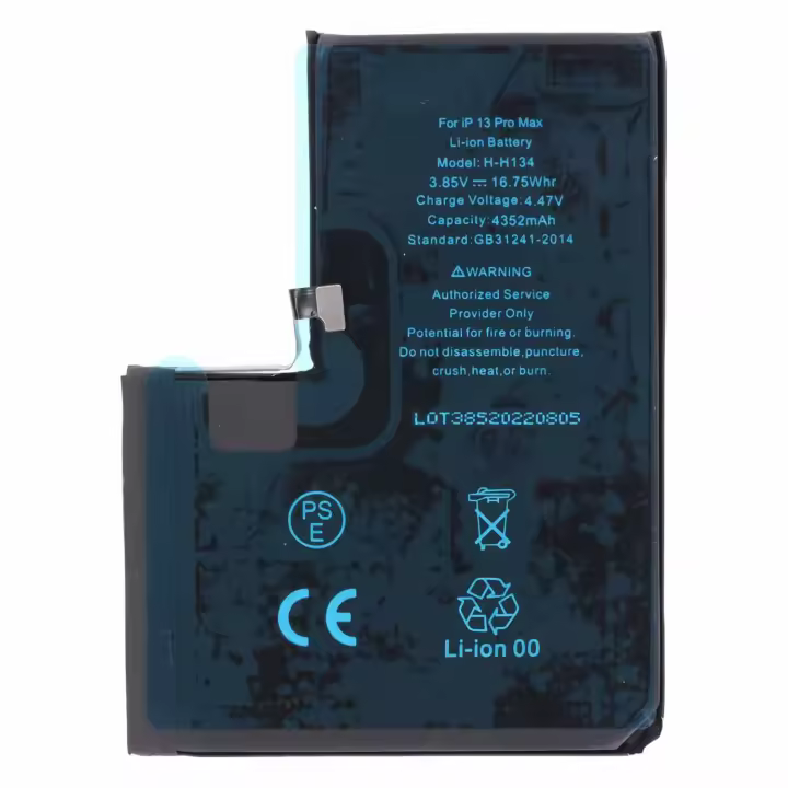 Batería  Generica de Repuesto para iPhone 13 Pro Max  (A2643) - Capacidad  4352 mAh - Nueva Fabricación - Adhesivo Incluido - 1
